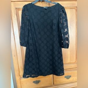 Style&Co black polka-dot dress, size petite large
